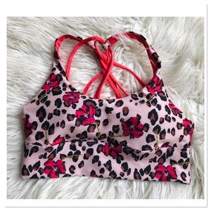 Wild Fox Sweat Sport Bra Coral Tan Size Small